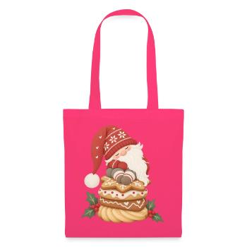 Schlafender Wichtel auf Weihnachtsplätzchen - Stoffbeutel - Azalea - Vorne
