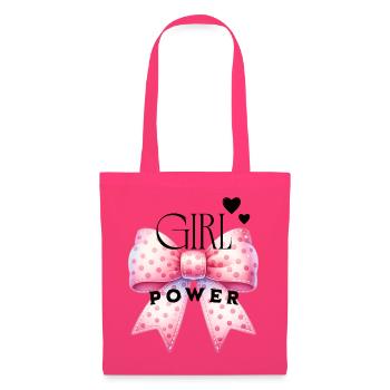 Girl Power - Schleife - Stoffbeutel - Azalea - Vorne