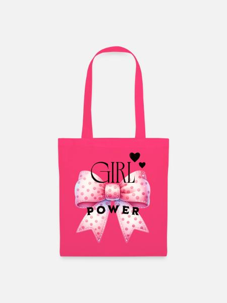 Girl Power - Schleife - Stoffbeutel - Azalea