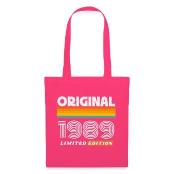 1989 Original Geburtstag Retro Vintage 80er Spruch - Stoffbeutel - Azalea - Vorne