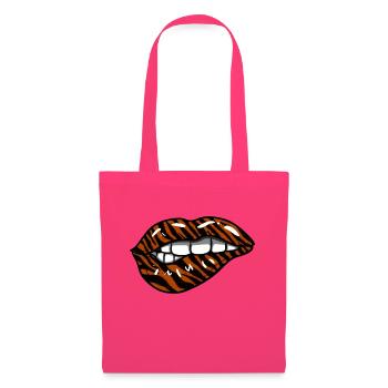Lèvres de tigre - Sac en tissu - rose azalée - Devant