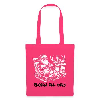 Cooler Santa – Sleigh All Day - Stoffbeutel - Azalea - Vorne