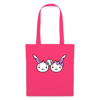 2 Bunnies Two Girlfriend Love Couple In Love Cute - Tote Bag - azalea - Front
