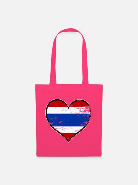 Thailand Herzflagge used - Stoffbeutel - Azalea