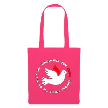 Dove with bible verse - Stoffbeutel - Azalea - Vorne