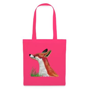 Fuchs schnuppert im Gras - Stoffbeutel - Azalea - Vorne