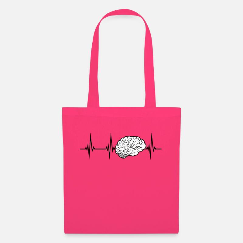 EKG Gehirn Design - Stoffbeutel - Azalea