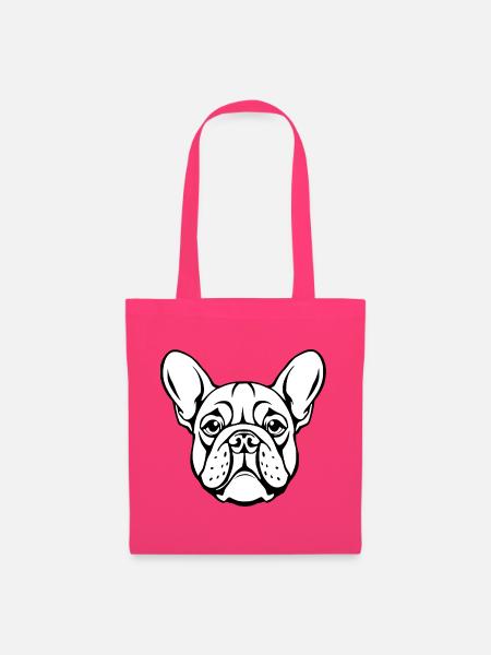 Bulldogge Hunde Hundekopf T-shirt Geschenk - Stoffbeutel - Azalea