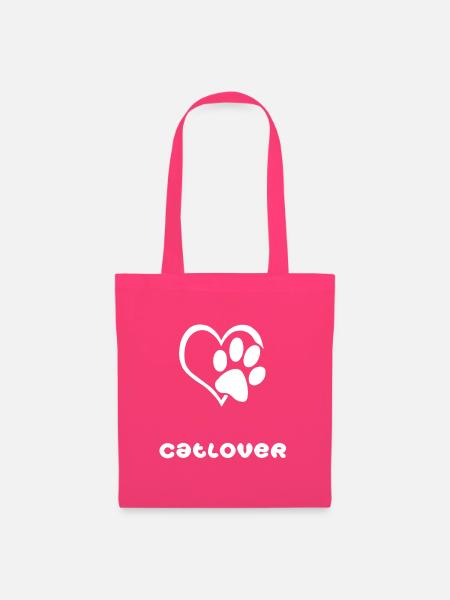 Catlover-weiß - Stoffbeutel - Azalea
