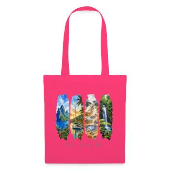 St. Lucia Vacation Travel – Caribbean Beach & Nature - Tote Bag - azalea - Front