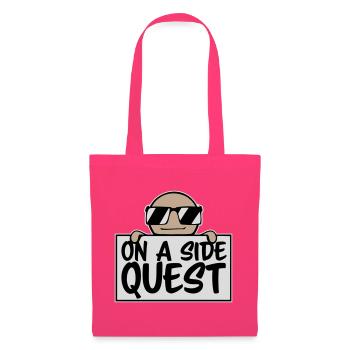 On A Side Quest Gaming Adventure Spruch Logo Text - Stoffbeutel - Azalea - Vorne