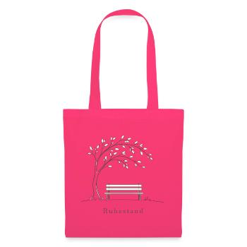 Ruhestand Baum Bank Fine Line Natur Spruch Shirt - Stoffbeutel - Azalea - Vorne