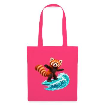 Red Panda auf der Teal Wave surfen - Stoffbeutel - Azalea - Vorne