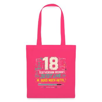 18 Geburtstag Gamer Geschenk Volljährigkeit Gaming - Stoffbeutel - Azalea - Vorne