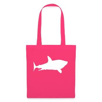 requin requin - Sac en tissu - rose azalée - Devant