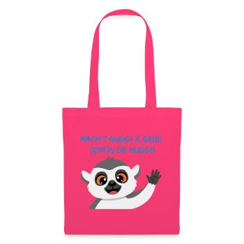 Lemur Grüßt Muddi Liebevoll - Stoffbeutel - Azalea - Vorne