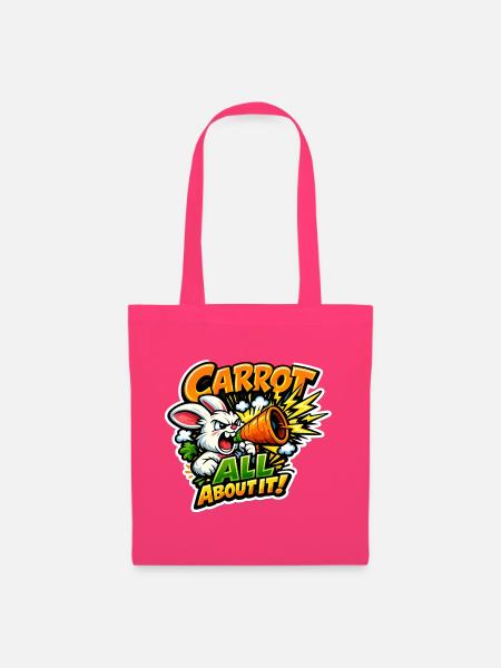 Karotten Megafon Bunny – Comic Stil - Stoffbeutel - Azalea