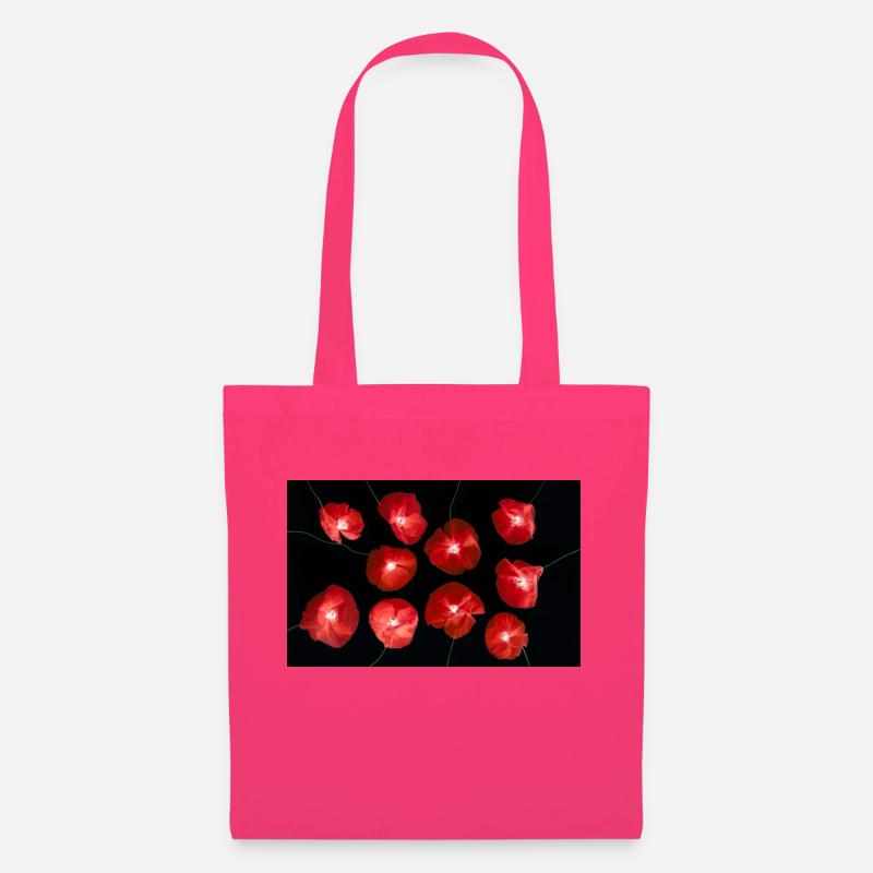 Mohn Blume Black Red - Stoffbeutel - Azalea