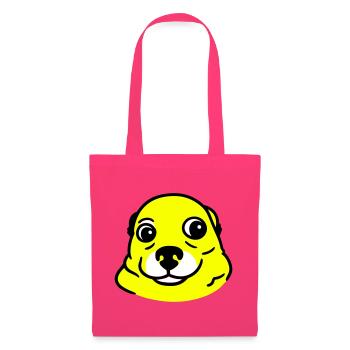 Chien anxieux dans le style Pop Art - Sac en tissu - rose azalée - Devant