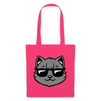 Cat Gray Sunglasses Cool Casual Style Look - Tote Bag - azalea - Front