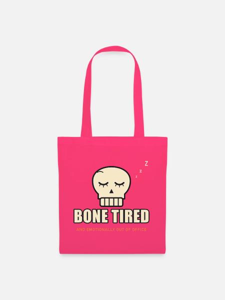 Sleeping Skull Bone müde – Halloween-müde - Stoffbeutel - Azalea