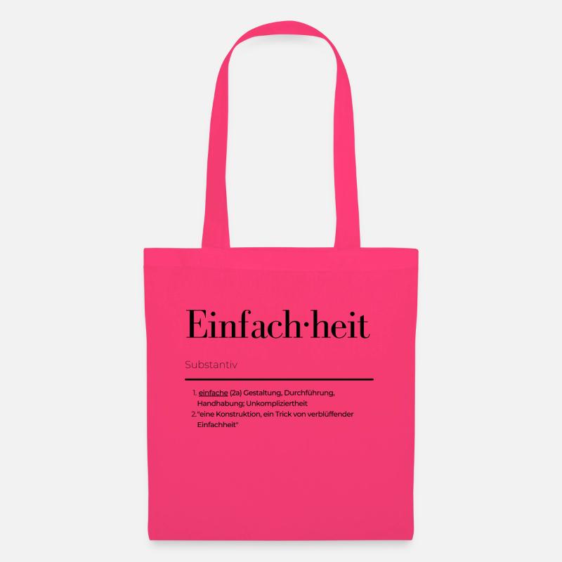 Einfachheit - Stoffbeutel - Azalea