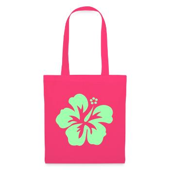 Mint Hibiskus Silhouette - Stoffbeutel - Azalea - Vorne
