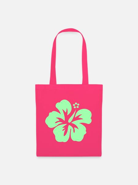 Mint Hibiskus Silhouette - Stoffbeutel - Azalea