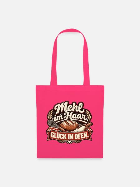 Mehl im Haar. Glück im Ofen. Bäcker - Stoffbeutel - Azalea