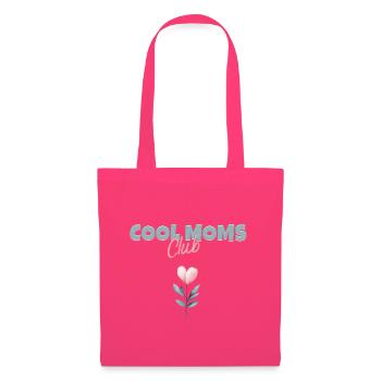 Cool Moms Club Muttertag Mama Herz Blume Geschenk - Stoffbeutel - Azalea - Vorne