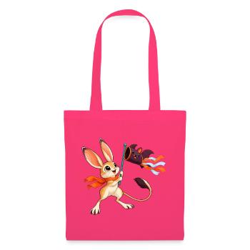 Hase mit Drachenbanner - Stoffbeutel - Azalea - Vorne