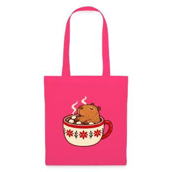Kuschel-Bär im Kakao-Becher - Stoffbeutel - Azalea - Vorne