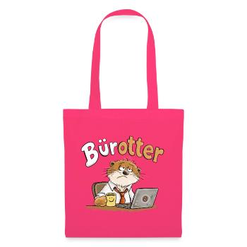 Bürotter Otter Büro Humor Kaffee Arbeit Montag - Stoffbeutel - Azalea - Vorne