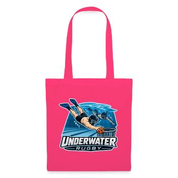 Unterwasser Rugby Cartoonlogo - Stoffbeutel - Azalea - Vorne