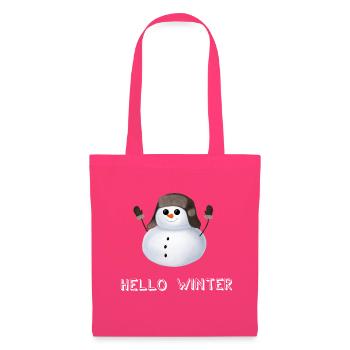 Hello Winter - Schneemann mit Uschanka - Stoffbeutel - Azalea - Vorne