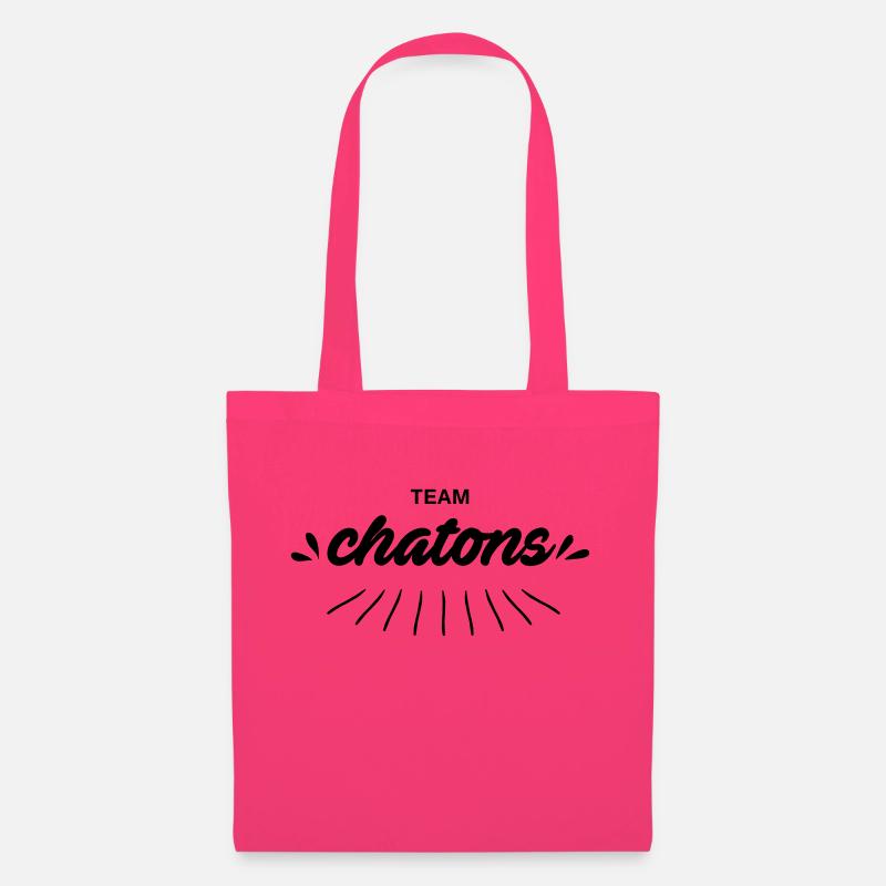 Team Chatons - Sac en tissu - rose azalée