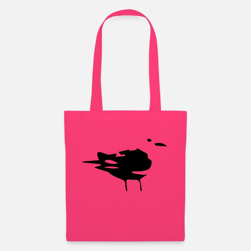 oiseau - Sac en tissu - rose azalée