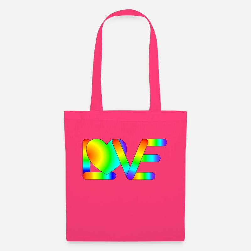 Love in Regenbogen Farben - Stoffbeutel - Azalea