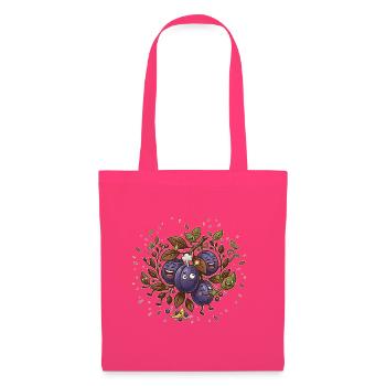 Pflaumen Motiv Lustiges Obst Design Gartenliebe - Stoffbeutel - Azalea - Vorne