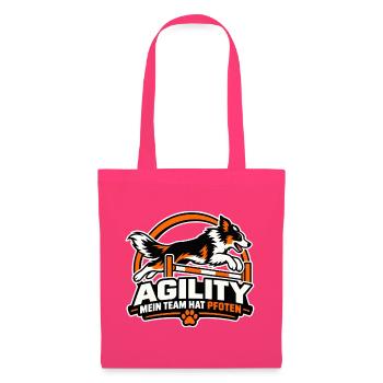 Agility Hund Rally Logo - Stoffbeutel - Azalea - Vorne