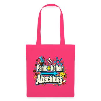 Abi Abschluss Prüfungsstress Koffein Nerd Humor - Stoffbeutel - Azalea - Vorne