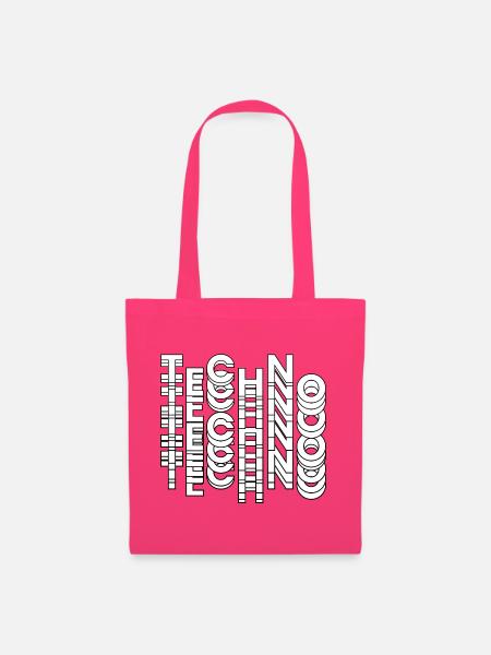 Futuristisches Techno-Typografie-Design - Stoffbeutel - Azalea
