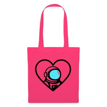 Astronaut Heart Space Cosmo Helmet - Tote Bag - azalea - Front