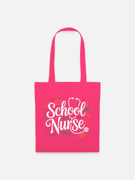 Schulkrankenschwester Motiv Handlettering - Stoffbeutel - Azalea