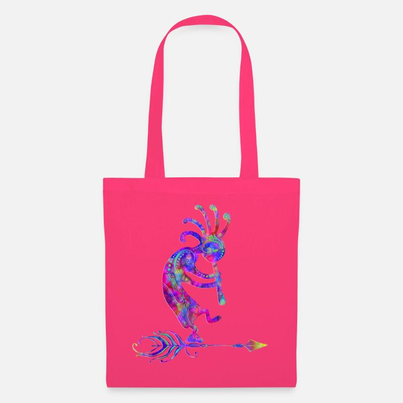 Native American Kokopelli With Feather 2 - Stoffbeutel - Azalea