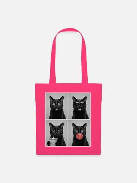 Katzen schwarze Katze - Stoffbeutel - Azalea