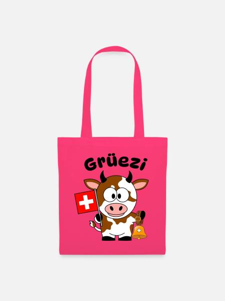 Gruezi Schweizer Kuh - Stoffbeutel - Azalea