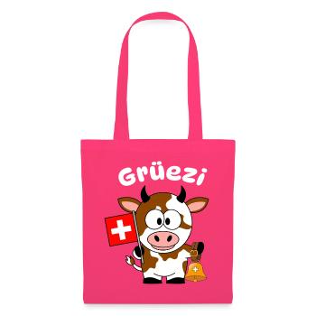 Grüezi Kuh 2 - Stoffbeutel - Azalea - Vorne