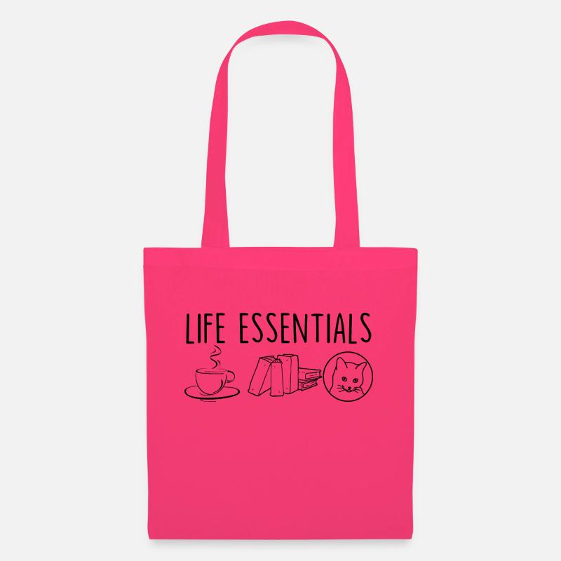 Life Essentials KaffeeBücher Katze - Stoffbeutel - Azalea