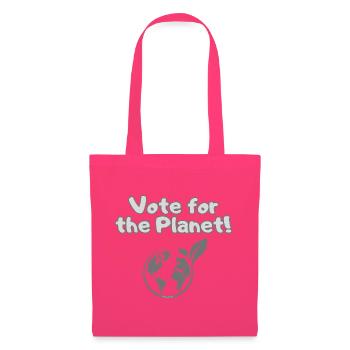Votez pour la planète – Chemise de déclaration sur la crise climatique - Sac en tissu - rose azalée - Devant